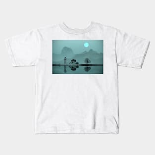 The tower lake at night Kids T-Shirt